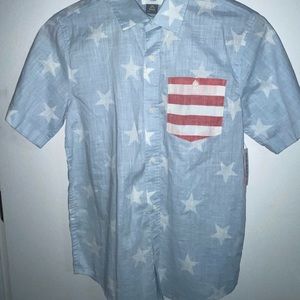 American flag Button down